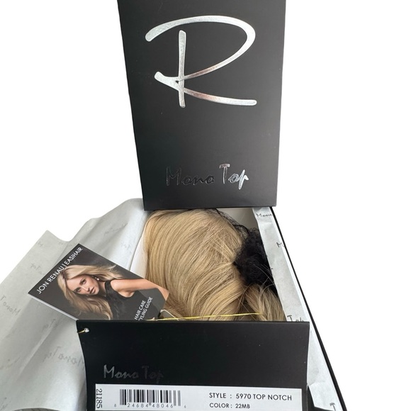 (NWT) Top Notch Monofilament Synthetic Toppers by Jon Renau Blonde - Picture 2 of 12